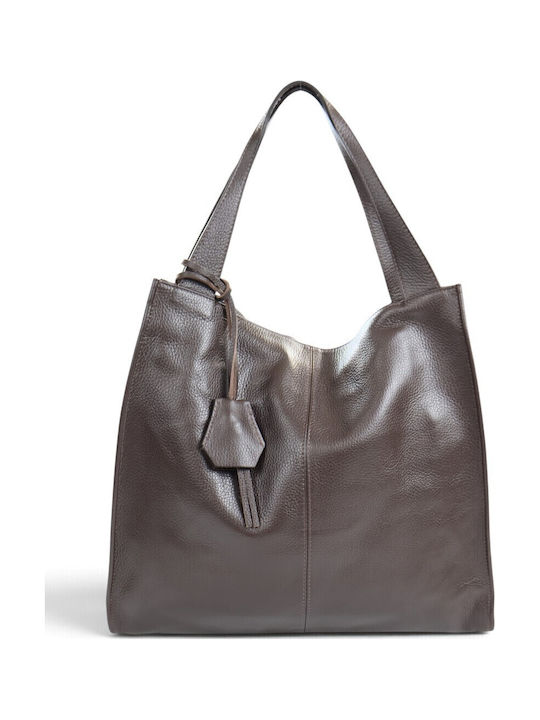 Passaggio Leather Leather Women's Brown Shopper...