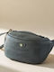 Graue Damen-Crossbodytasche aus Leder