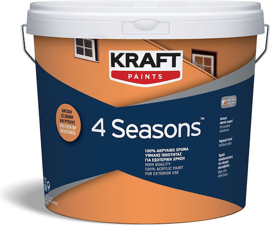 Kraft 4 Seasons Acrylic Ecological Water-Based Paint for Exterior Use 900ml