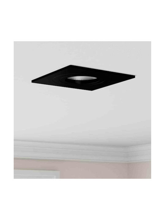 vidaXL Metal Recessed Spot Black 9x9 cm 12 pcs