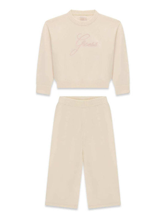 Guess Kinder Jogginganzug-Set in Creme