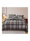Nef-Nef Homeware Resten King Size Fitted Bed Sheet Set 240x260+32cm Grey (4pcs)