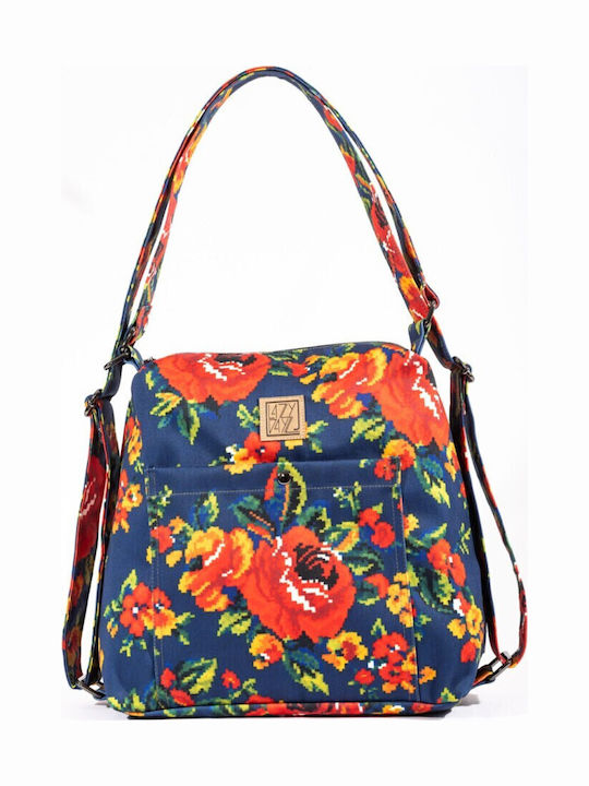 Multicolour Fabric Women's Shoulder Bag / Backpack