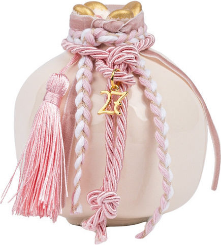 Philio Handmade Pomegranate Lucky Charm Pink Ceramic 2027 10.5x10.5cm