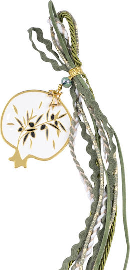 Philio Handmade Hanging Pomegranate Lucky Charm White Metal 2027 35cm