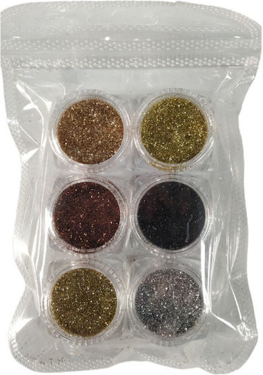 Σετ Glitter Νυχιών Nail Art Diamond Glitter 6pcs 910587