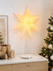 vidaXL Illuminated Christmas Star Plastic Warm White 55x15x70 cm