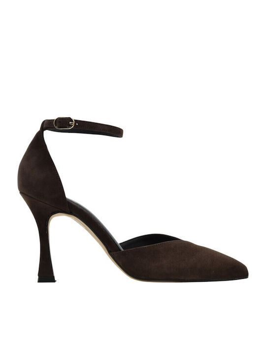 Toutounis Brown Leather Heels