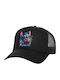 Καπέλο Trucker Μαύρο Stitch Basketball One Size