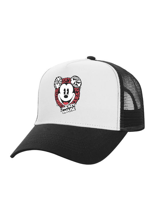 Καπέλο Trucker Λευκό-μαύρο Mickey Mouse One Size