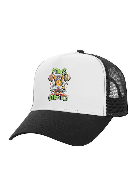 Καπέλο Trucker Λευκό-μαύρο Garfield Fitness One Size