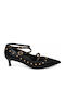 Black Mid Heel Shoes WS-C614-27HH-BLACK