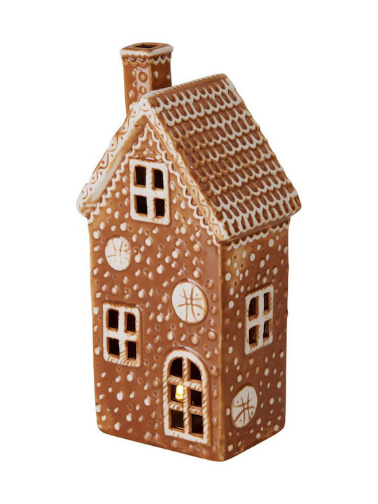 Home&Styling Collection Beleuchtete Weihnachtsfigur aus Keramik als Bonbon, 19,6 cm hoch