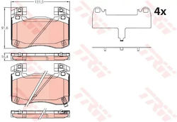 Brake Pad Set Disc Brake Trw Gdb2254 Brake Pad Set Disc Brake Trw Gdb2254