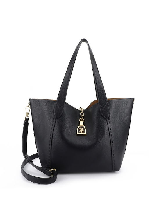 U.S. Polo Assn. Women's Shopper Bag Suede Black