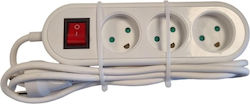 Mercodan 3-Socket Power Strip with 1.5m Cable