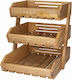 e-exoplismos Buffet-Präsentationsständer aus Mangoholz, 3-stufig 33 cm