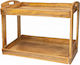 e-exoplismos Buffet-Präsentationsständer Mango-Holz 2-stufig 57.8 cm