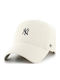 '47 MLB New York Yankees Base Runner Cord ’47 Clean Up Verstellbare Kappe in Naturfarben