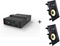 Vivolink Set Autoamplificat de Boxe pentru Instalații 110 W Negre