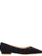 Wildleder Damen Ballerinas Spitz zulaufend Schwarze