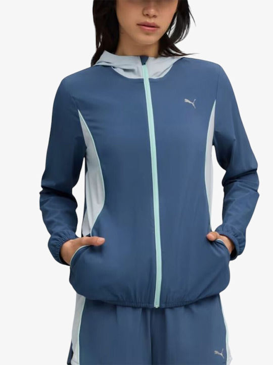 PUMA Jachetă Țesută de Damă pentru Alergare Navy