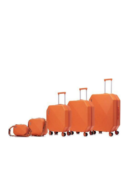 Semi Line Βαλίτσες Ταξιδιού Σκληρές Orange Σετ 5τμχ