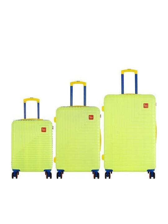 Semi Line Valize de călătorie rigide verde lime Set de 3 buc