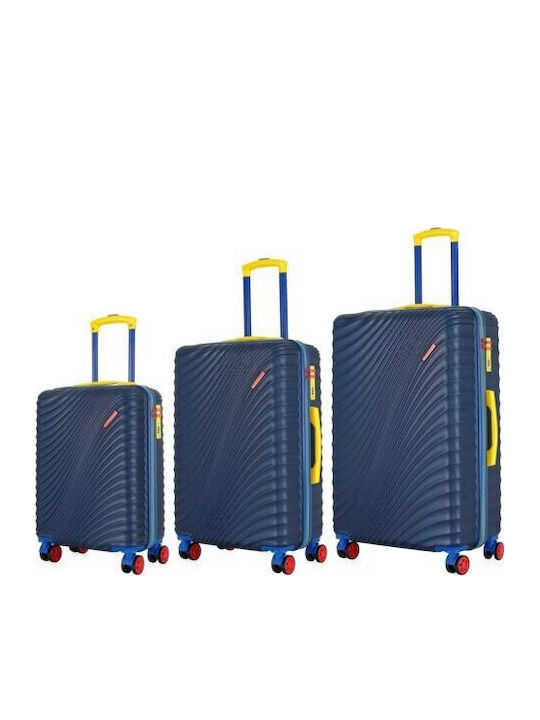 Semi Line Valize de călătorie rigide Navy Blue Set 3 buc