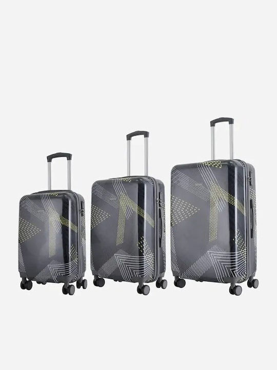 Semi Line Твърди куфари за пътуване Graphite Комплект 3 бр